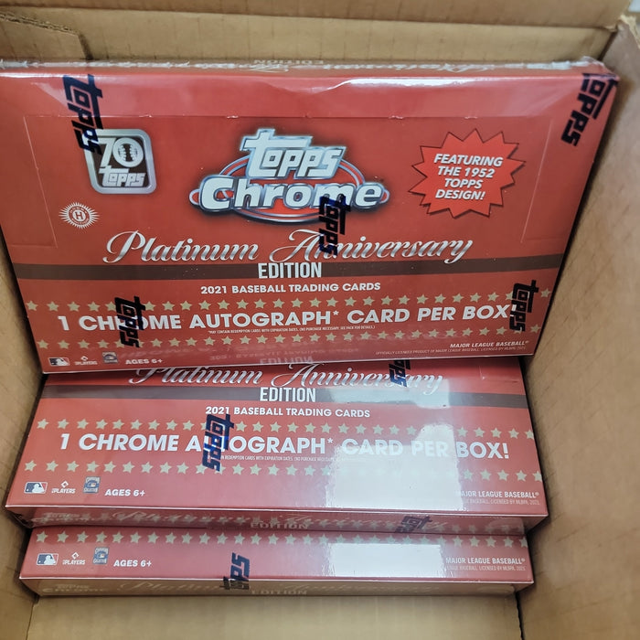 2021 Topps Chrome Platinum Anniversary Baseball Hobby Box PACK