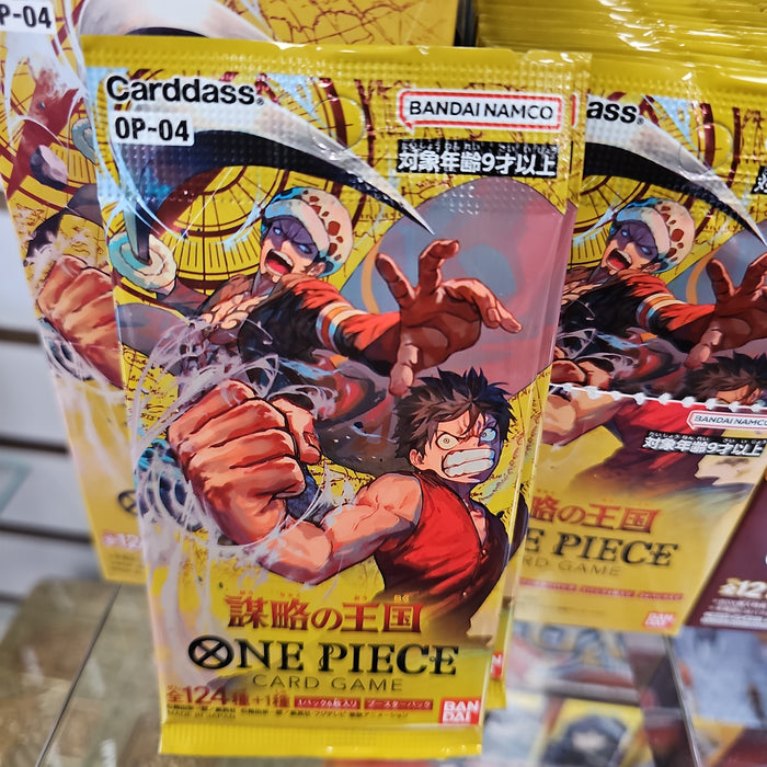 PACK - BANDAI ONE PIECE Card Game Kingdom Of Plots OP-04 Booster BOX TCG JAPAN - PACK