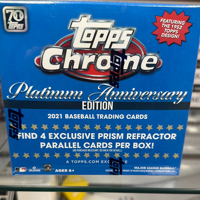 2021 Topps Chrome Baseball Platinum Anniversary - Mega Box