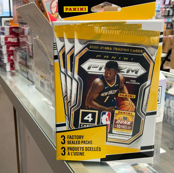 2020-21 Panini Prizm NBA Basketball Trading Cards 3-Pack Hanger Box