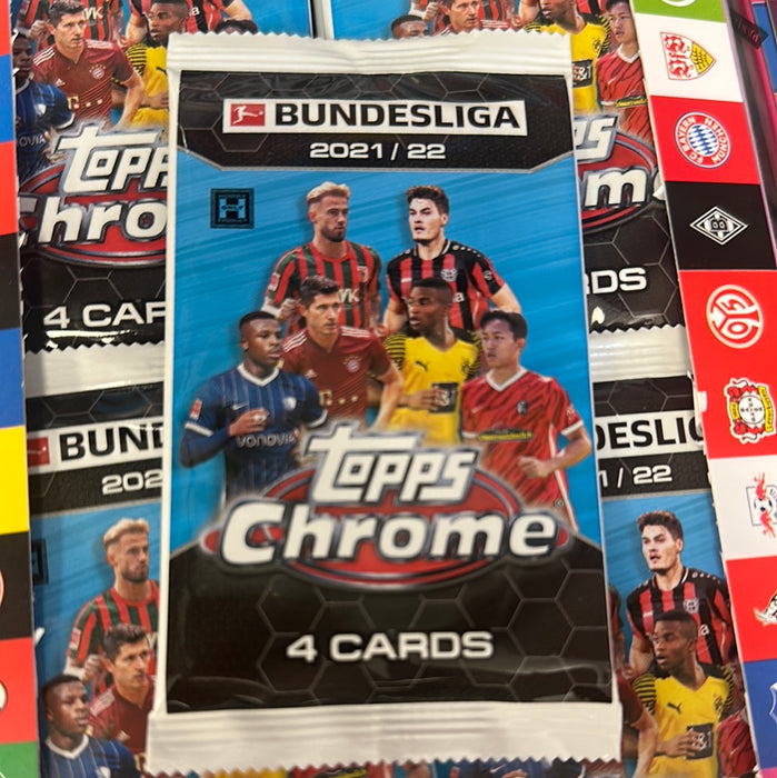 2021/22 Topps Chrome Bundesliga Soccer Hobby Box PACK