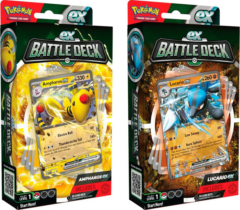 Pokémon - Trading Card Game: Battle Deck - Ampharos ex or Lucario ex