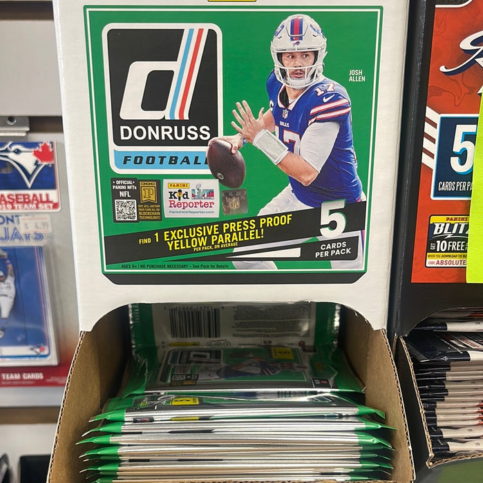 2022 Donruss Football Gravity Feed 4 Pack Special