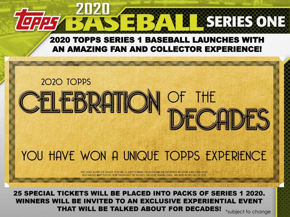 2020 Topps Series 1 Baseball Hobby Jumbo Box