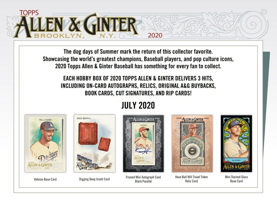 2020 Topps Allen & Ginter Baseball Hobby Box