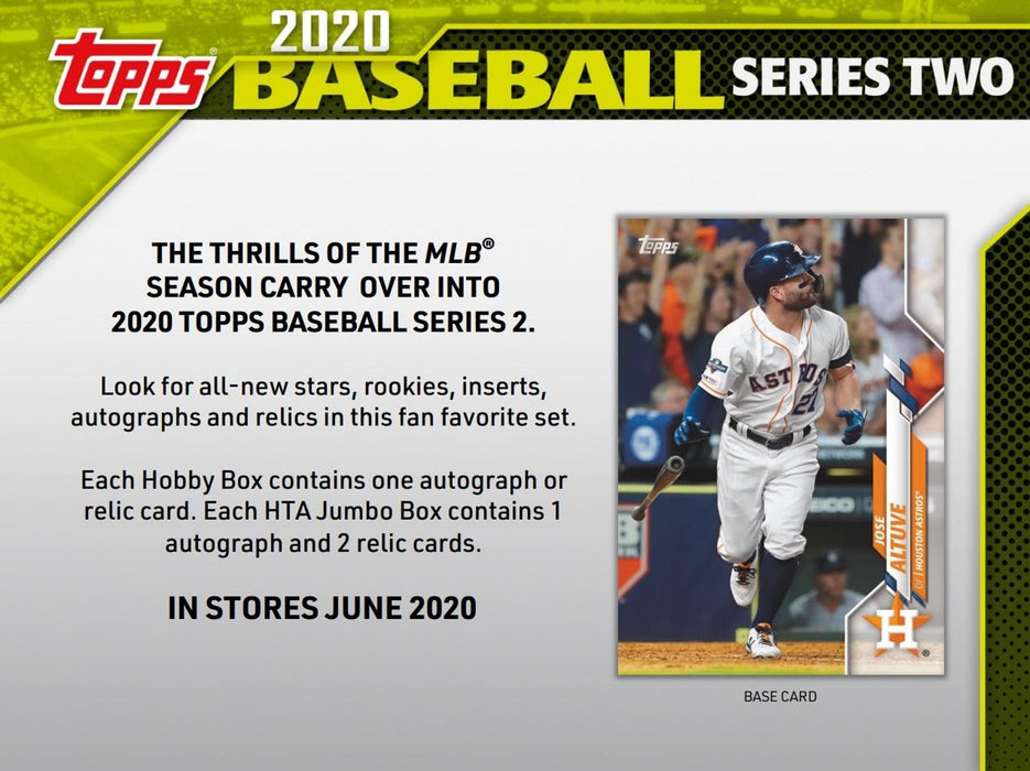 2020 Topps Series 2 Baseball Jumbo Hobby Box - PACK