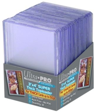 Ultrapro 3" X 4" Super Thick Toploader (100Pt)